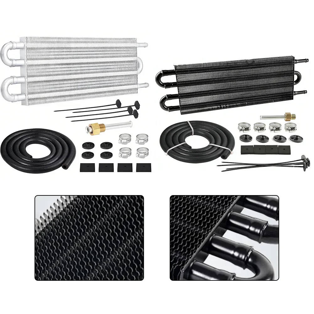 5/16-inch Transmission Oil Cooler 4-channel Finned Tube Cooler Kit Radiator Converter Kit Engine Parts
5/16-inch Transmission Oil Cooler 4-channel Finned Tube Cooler Kit Radiator Converter Kit Engine Parts