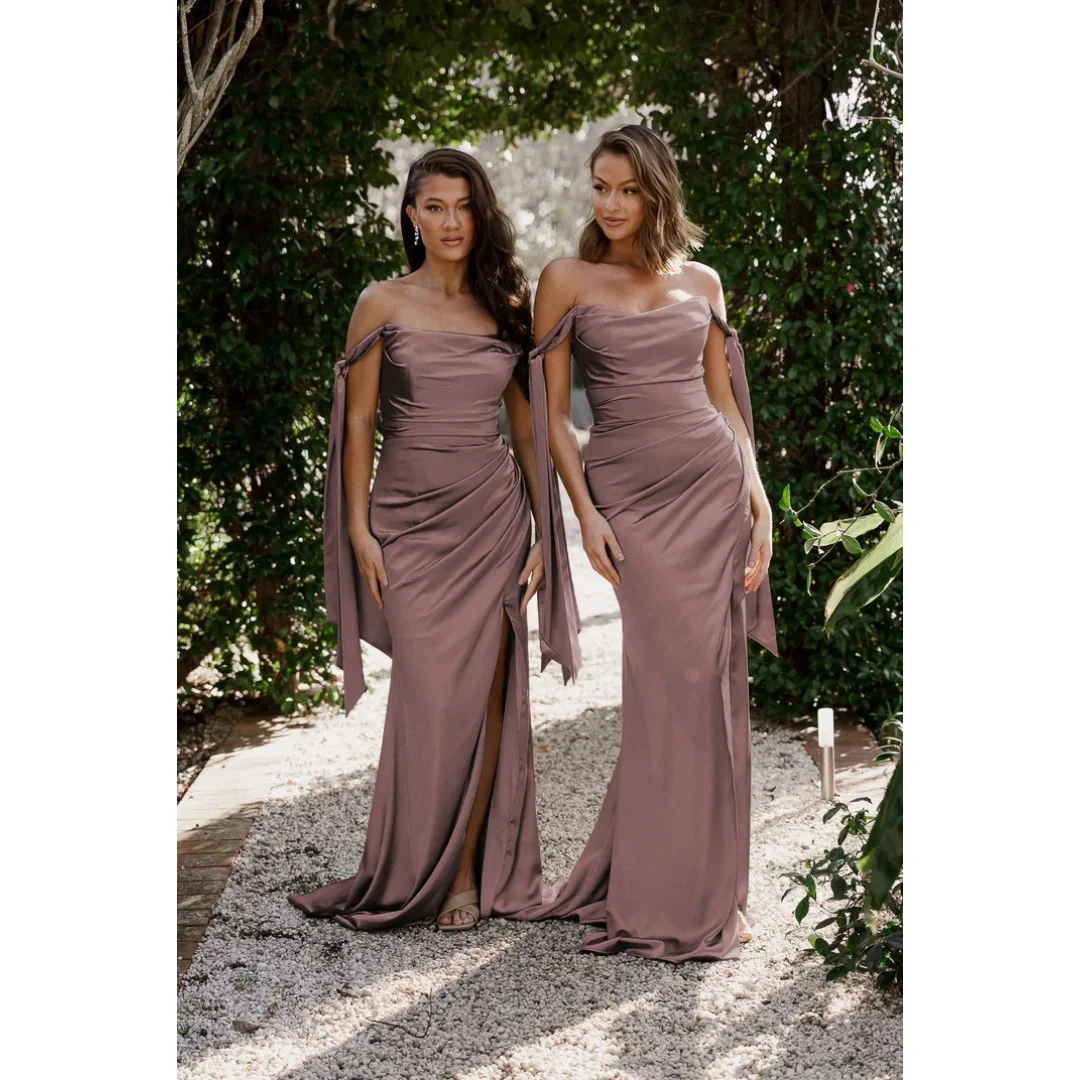 Mina Customized Backless Women's Elegant Dresses for Special Occasions One-length Shoulder Formal Occasion Dresses Ribbon Slit
Mina Customized Backless Women's Elegant Dresses for Special Occasions One-length Shoulder Formal Occasion Dresses Ribbon Slit