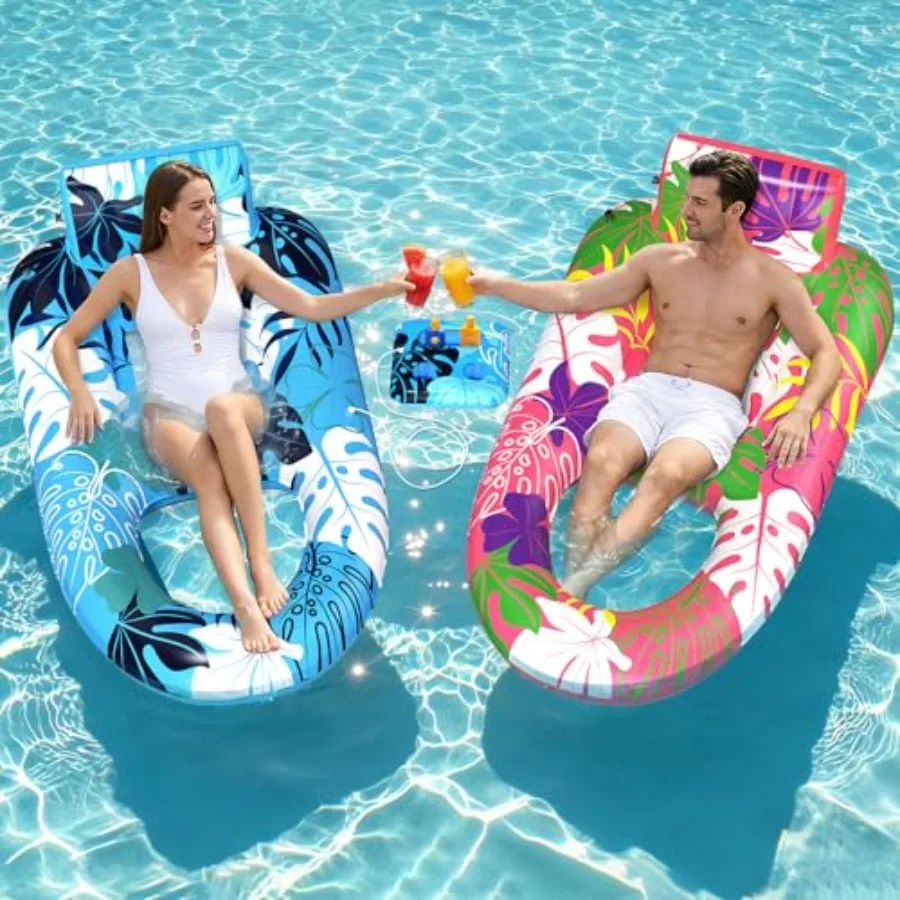 2 Pack Pool Floats Adult Heavy Duty, Inflatable Pool Lounger Float with Detachable Cup Holders and Backrest, Extra Large Pool R
2 Pack Pool Floats Adult Heavy Duty, Inflatable Pool Lounger Float with Detachable Cup Holders and Backrest, Extra Large Pool R