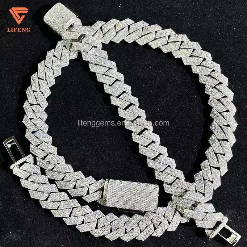 RTS 925 Sterling Silver Gold Plated Moissanite Cuban Chain Hip Hop Jewelry 20MM 22MM Vvs Moissanite Cuban Link Chain for Men
RTS 925 Sterling Silver Gold Plated Moissanite Cuban Chain Hip Hop Jewelry 20MM 22MM Vvs Moissanite Cuban Link Chain for Men