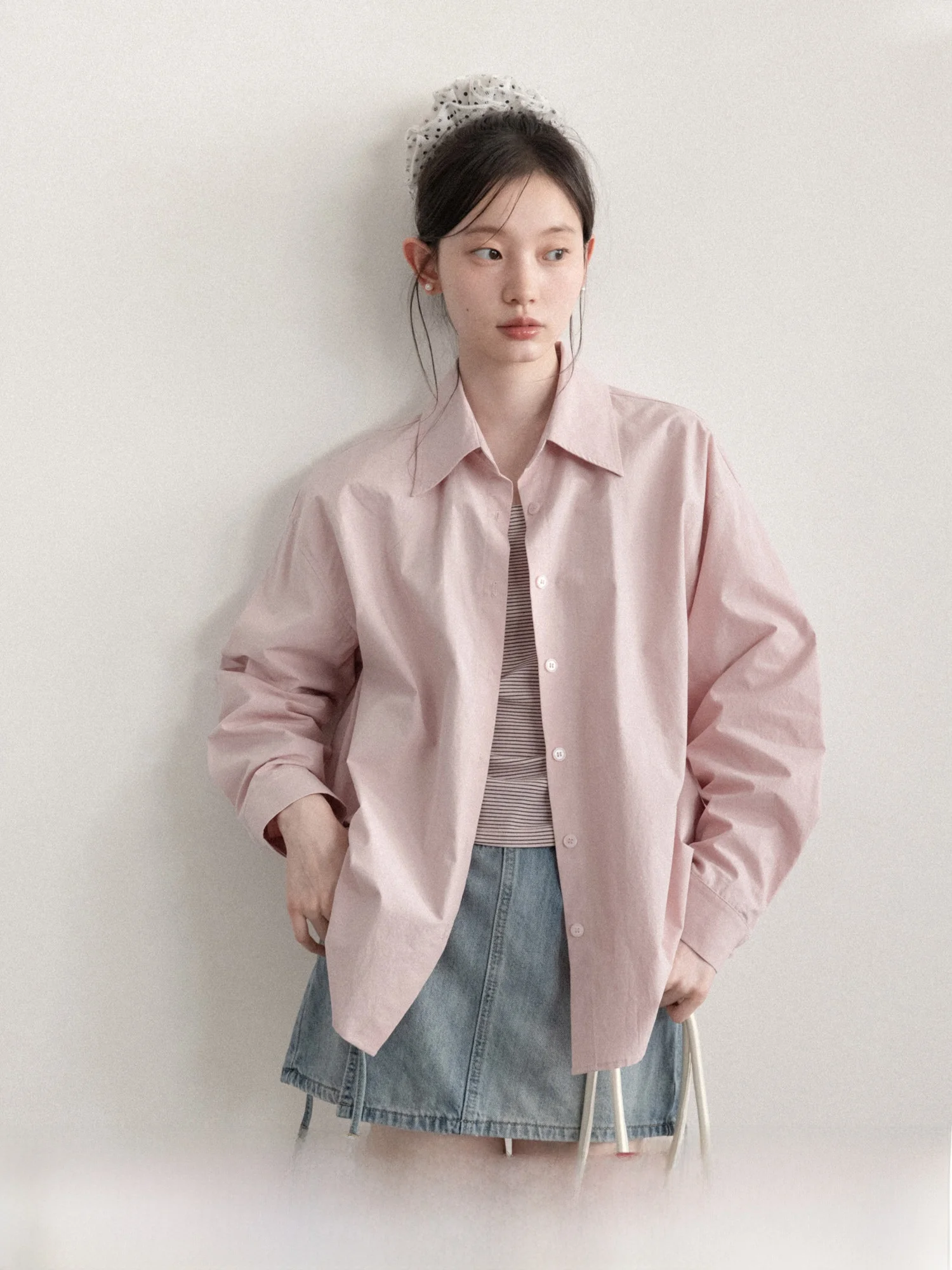 Pink Striped Long Sve irt And Vest Two-Piece Set for Women Casual Sle Loose Fit Cotton Spring 2026 Faion Trend
Pink Striped Long Sve irt And Vest Two-Piece Set for Women Casual Sle Loose Fit Cotton Spring 2026 Faion Trend