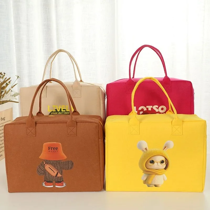 Enjoy Cartoon Travel Storage Casual Tote Bag Big Capacity Travel Bag Duffel Cute Felt Trolley Box Bag Storage New Top-HandBags
Enjoy Cartoon Travel Storage Casual Tote Bag Big Capacity Travel Bag Duffel Cute Felt Trolley Box Bag Storage New Top-HandBags