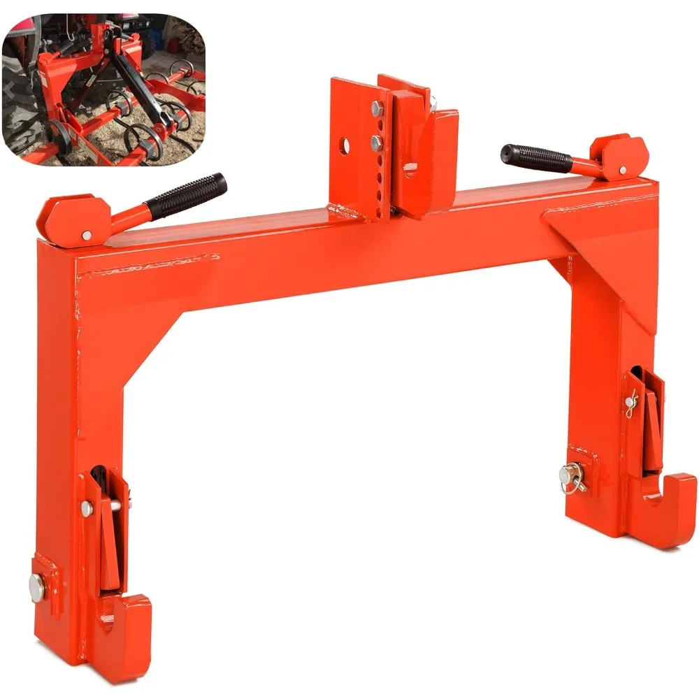 Quick Hitch Receiver 3000 lbs 3-Pt Attachments Adaptation to Category 1 & 2 Tractor with 5 Level Adjustable Bolt (Orange
Quick Hitch Receiver 3000 lbs 3-Pt Attachments Adaptation to Category 1 & 2 Tractor with 5 Level Adjustable Bolt (Orange