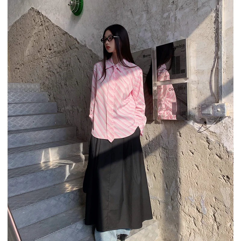 Spring Wear 2023 New Style Women's French Shirt Design Sense Small Pink Versatile Stripe Shirt Unique Temperament Beautiful Top
Spring Wear 2023 New Style Women's French Shirt Design Sense Small Pink Versatile Stripe Shirt Unique Temperament Beautiful Top