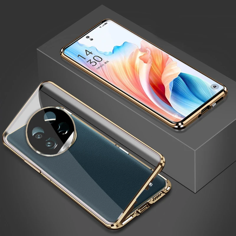 Full Lens Protection Metal Magnetic Phone Case for Realme 12X 13 11 Pro Plus 5G Double-Sided Tempered Glass Back Cover Cases
Full Lens Protection Metal Magnetic Phone Case for Realme 12X 13 11 Pro Plus 5G Double-Sided Tempered Glass Back Cover Cases