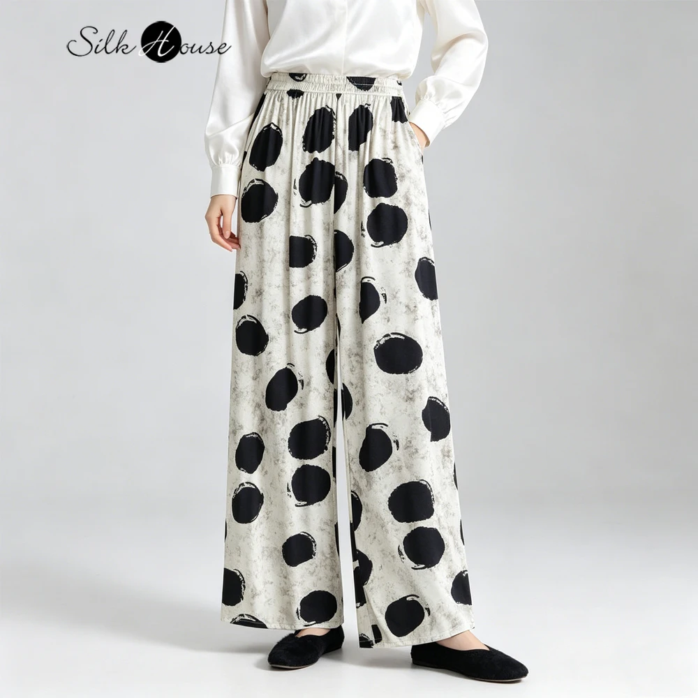 2026 Women's Casual Summer New Style Versatile 95% Natural Mulberry Silk Elastic Satin Balloon Printed Straight Leg Pants
2026 Women's Casual Summer New Style Versatile 95% Natural Mulberry Silk Elastic Satin Balloon Printed Straight Leg Pants