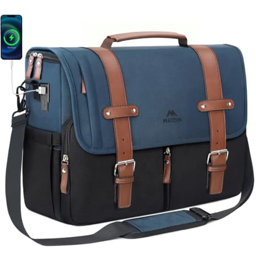 Laptop Messenger Bag for Men, College Shoulder Bag with USB Charging Port, Water Resistant Handbag Student Crossbody Satchel La
Laptop Messenger Bag for Men, College Shoulder Bag with USB Charging Port, Water Resistant Handbag Student Crossbody Satchel La