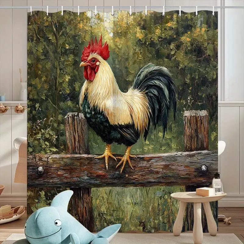 Rustic Farmhouse Rooster Shower Curtain Bathroom Decor Waterproof Rooster Art Print Nature Wildlife Cottage Style Home Accent Cu
Rustic Farmhouse Rooster Shower Curtain Bathroom Decor Waterproof Rooster Art Print Nature Wildlife Cottage Style Home Accent Cu