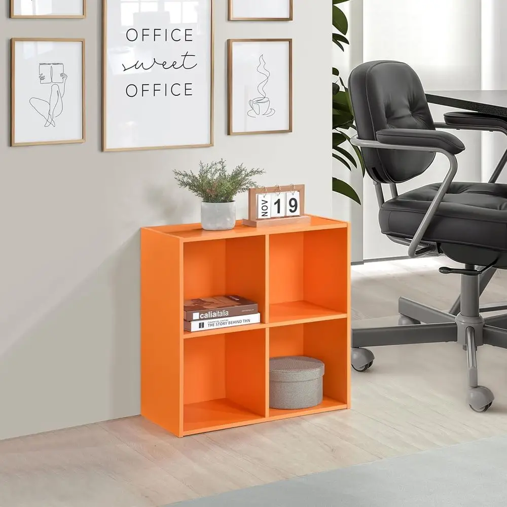 2-Tier Bookcase with Wood Shelves or Living Room, Bedroom, Nursery, or Home Oice (Orange, 2-Pack)
2-Tier Bookcase with Wood Shelves or Living Room, Bedroom, Nursery, or Home Oice (Orange, 2-Pack)