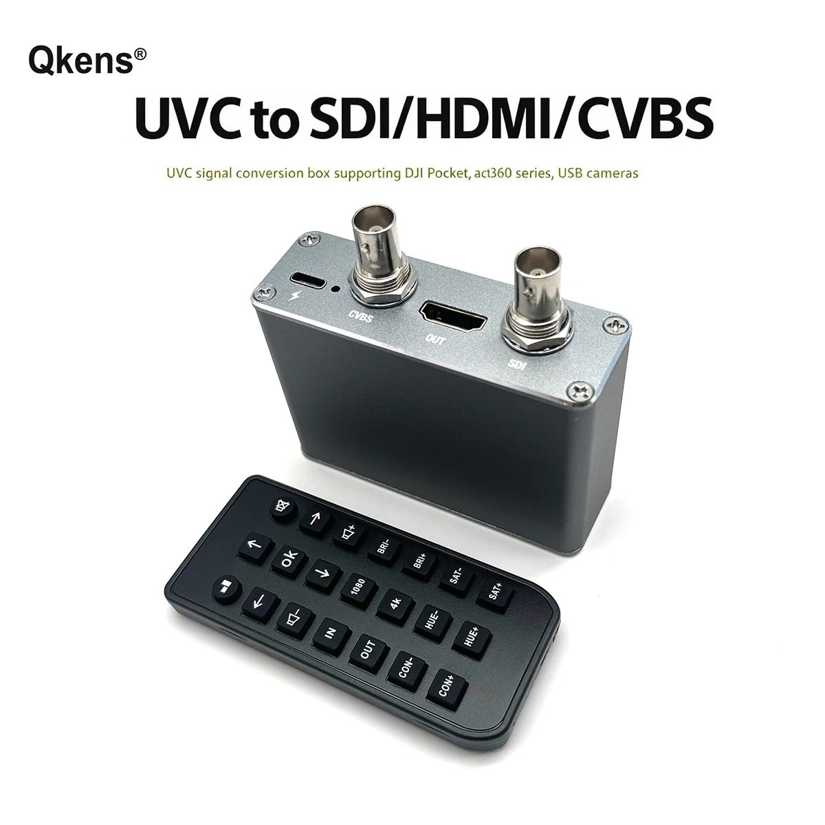 4K 30Hz UVC To SDI CVBS HDMI Live Streaming Video Converter for USB Cameras To TV Monitor Video Capture Card Guide Station Etc.
4K 30Hz UVC To SDI CVBS HDMI Live Streaming Video Converter for USB Cameras To TV Monitor Video Capture Card Guide Station Etc.