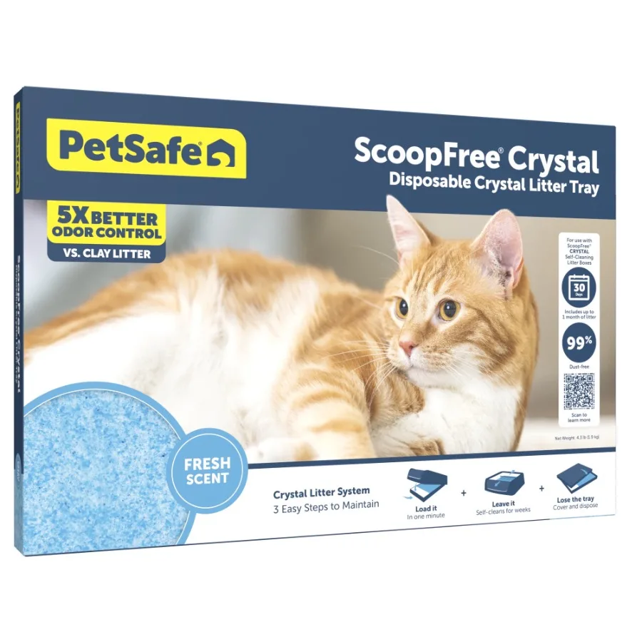 Одноразовый лоток для кошачьего туалета ScoopFree Crystal с ароматом свежести, силикагелевые кристаллы, 1 упаковка, синий
Одноразовый лоток для кошачьего туалета ScoopFree Crystal с ароматом свежести, силикагелевые кристаллы, 1 упаковка, синий