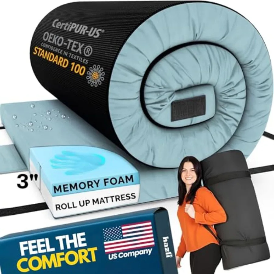 Matrix AirCell Memory Foam Camping Mattress Pad - CertiPUR-US Roll Up Mattress for Adults - Portable Foam Sleeping Mats for Cam
Matrix AirCell Memory Foam Camping Mattress Pad - CertiPUR-US Roll Up Mattress for Adults - Portable Foam Sleeping Mats for Cam