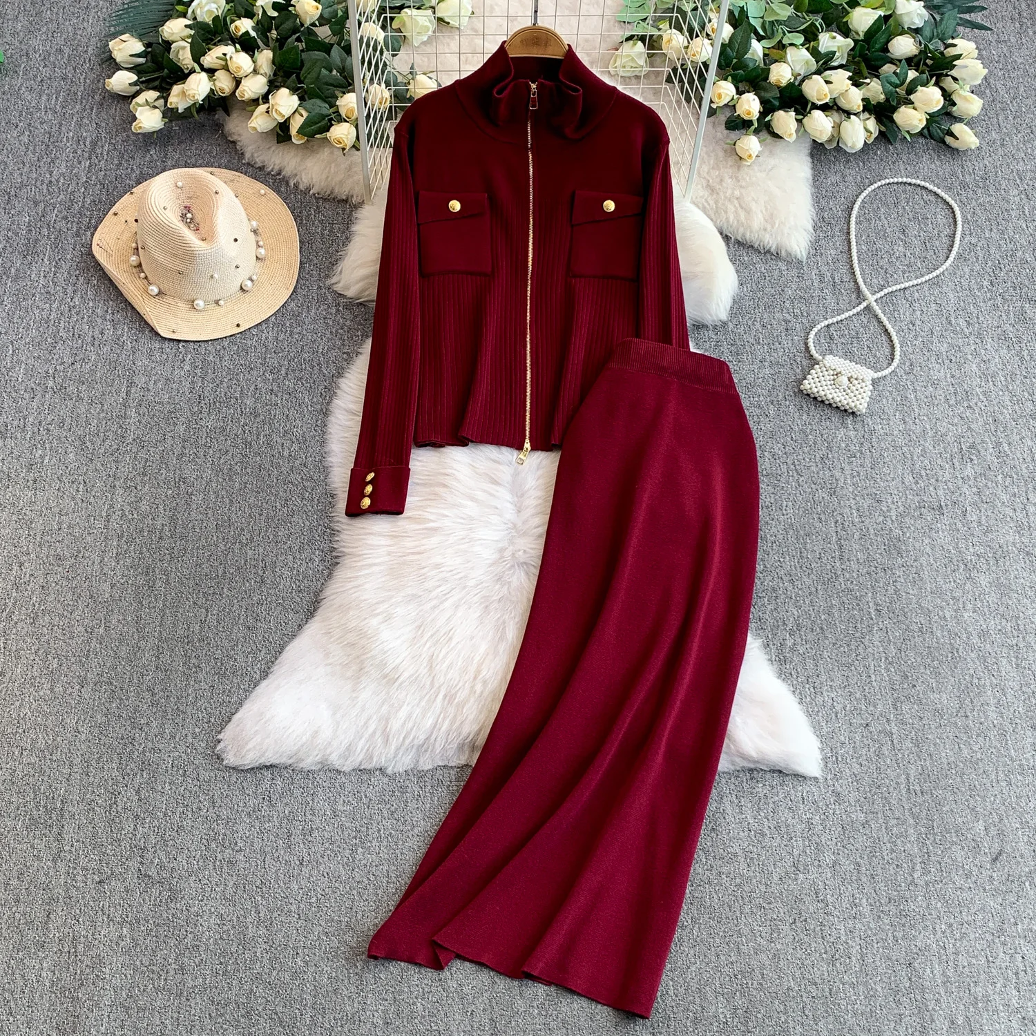 SuperAen корейский стиль, металлическая пуговица, молния, воротник-стойка, пальто, вязаный свитер, осенняя юбка средней длины, комплекты из двух предметов
SuperAen корейский стиль, металлическая пуговица, молния, воротник-стойка, пальто, вязаный свитер, осенняя юбка средней длины, комплекты из двух предметов