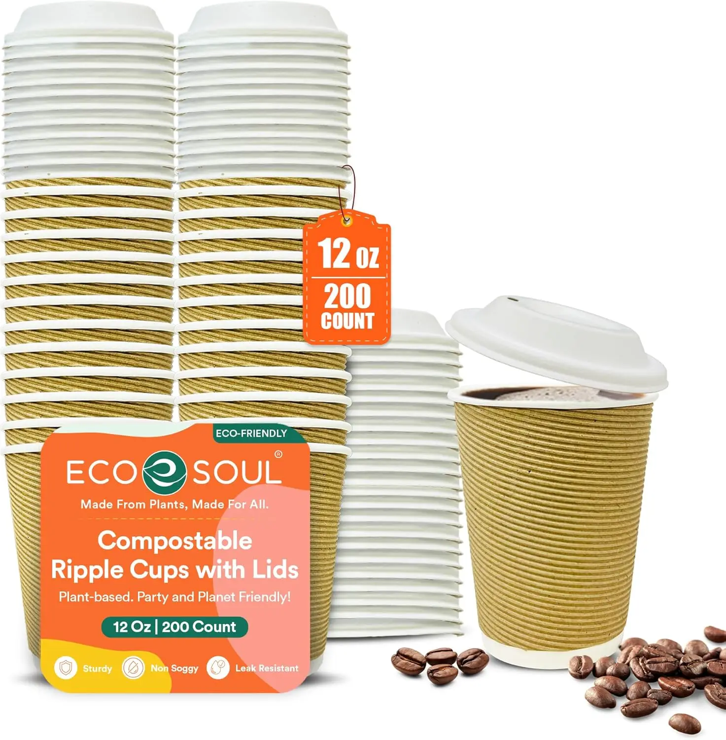 12 Oz Compostable Paper Cups (200 Pack) – Biodegradable Paper Cups, Non-Toxic Disposable Cups For Hot
12 Oz Compostable Paper Cups (200 Pack) – Biodegradable Paper Cups, Non-Toxic Disposable Cups For Hot