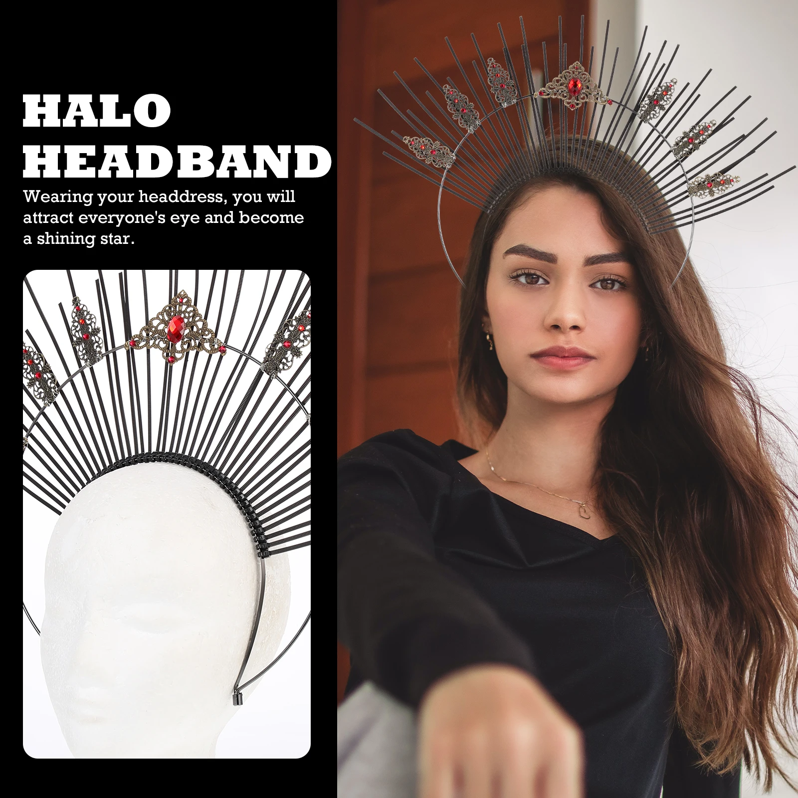 Chic Delicate Headband Exquisite Hairband Party Headdress Women Girls Dance Costume Decor Accessory Hair Decor 
Chic Delicate Headband Exquisite Hairband Party Headdress Women Girls Dance Costume Decor Accessory Hair Decor