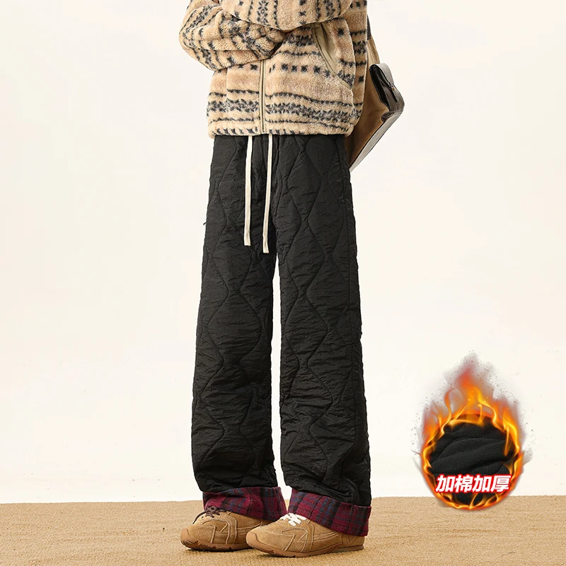 Winter Thick Pants Men Warm Fashion Black Thicken Casual Pants Men Streetwear Loose Wide Leg Pants Mens Beige Plaid Trousers
Winter Thick Pants Men Warm Fashion Black Thicken Casual Pants Men Streetwear Loose Wide Leg Pants Mens Beige Plaid Trousers