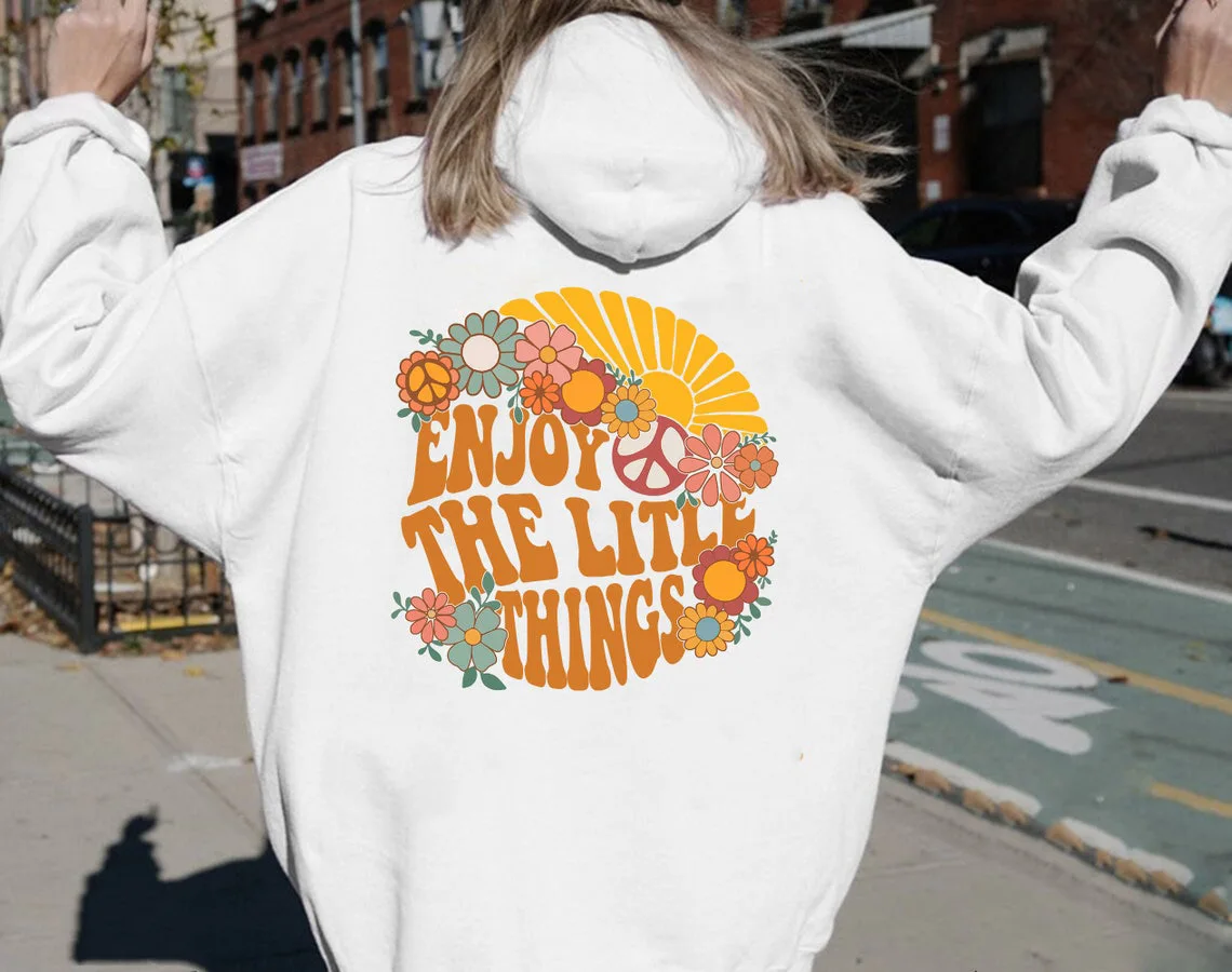 colored Enjoy The Little Things Hoodie retro Women Long Sleeve jumper Positivity Pullovers
colored Enjoy The Little Things Hoodie retro Women Long Sleeve jumper Positivity Pullovers