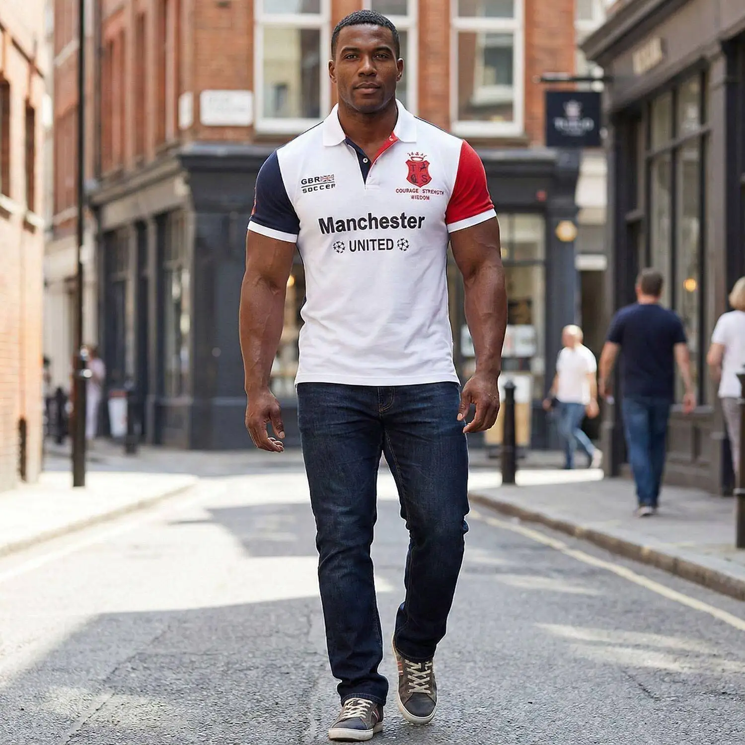 New Shirt Short Sleeve Casual Fashion Sport Red Contrast Color Cotton Football Fan 7 Number Loose Fit Split Hem Female
New Shirt Short Sleeve Casual Fashion Sport Red Contrast Color Cotton Football Fan 7 Number Loose Fit Split Hem Female