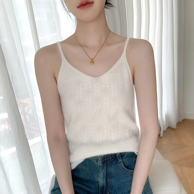 Women's 100% Cashmere Sleeveless Camisole Tank Top Sweater Comfortable Soft Innovative Stylish Camisole Autumn Winter Knitwear
Women's 100% Cashmere Sleeveless Camisole Tank Top Sweater Comfortable Soft Innovative Stylish Camisole Autumn Winter Knitwear