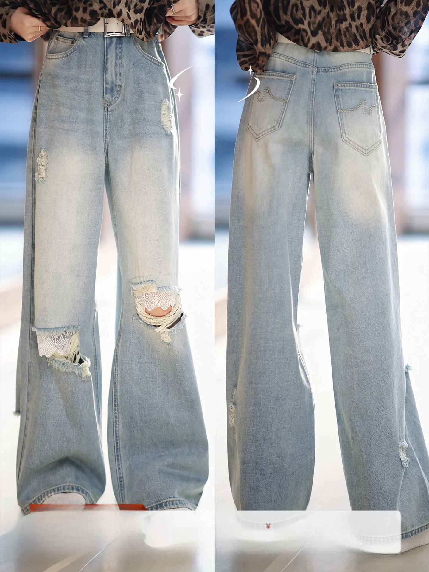 F Series Street Style Celebrity Jeans Elastic Cotton Lace Hole Vintage Washed Waistband New Arrival Ladies Standard Fit Jeans
F Series Street Style Celebrity Jeans Elastic Cotton Lace Hole Vintage Washed Waistband New Arrival Ladies Standard Fit Jeans