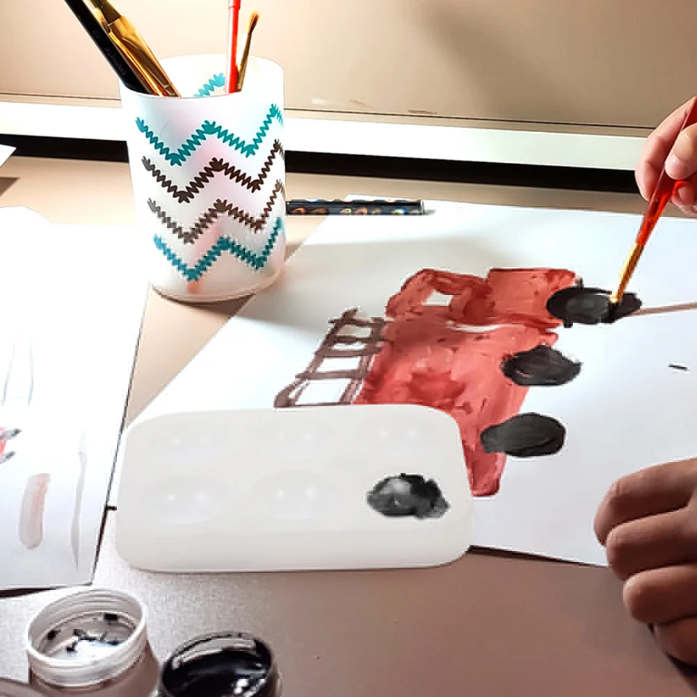 2 Pcs Six Hole Silicone Palette Easy Clean Reusable Watercolor Paint Mixing Tray Compact Lightweight Portable Painting
2 Pcs Six Hole Silicone Palette Easy Clean Reusable Watercolor Paint Mixing Tray Compact Lightweight Portable Painting