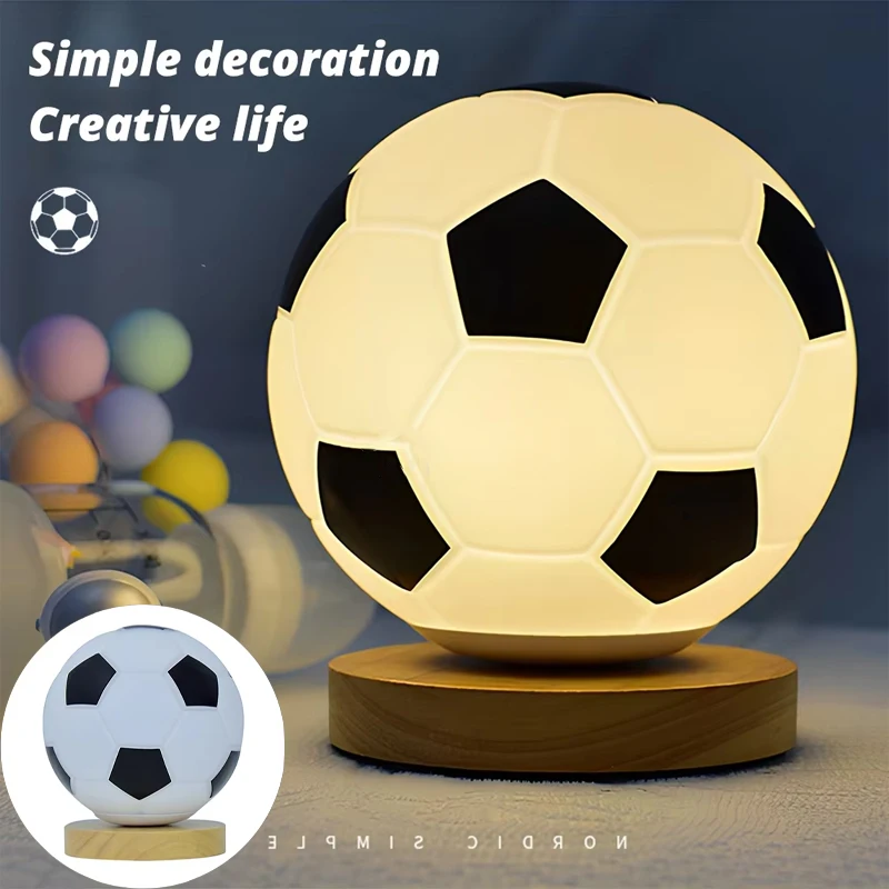 Soccer Night Light 3D Soccer Table Lamp Wooden Stand USB LED Bedside Decoration Illumination kids gifts Soccer Lover
Soccer Night Light 3D Soccer Table Lamp Wooden Stand USB LED Bedside Decoration Illumination kids gifts Soccer Lover