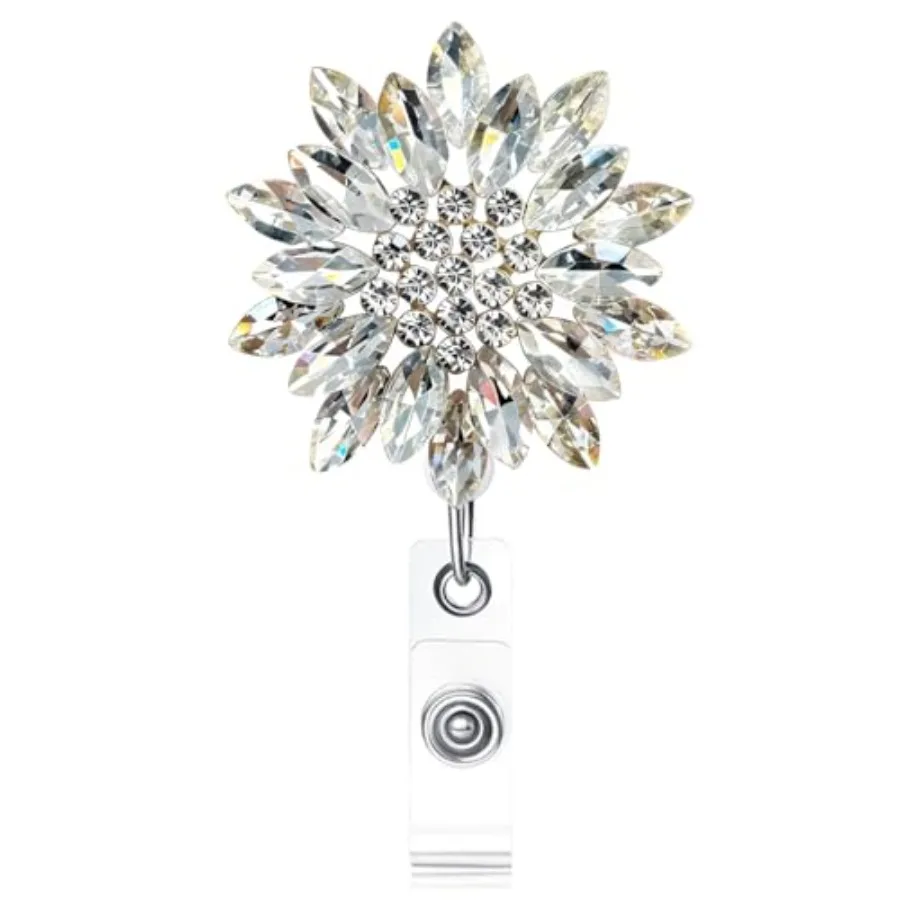 Luxury Retractable Badge Holder, Bling Badge Reel, Sparkling Crystal Name Badge Clip for Women
Luxury Retractable Badge Holder, Bling Badge Reel, Sparkling Crystal Name Badge Clip for Women