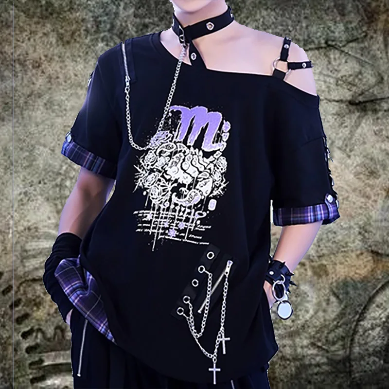 2025 Summer Japanese y2k Kill Matt Rock Punk Chain Womens Tops Neutral T-shirt top Men's short sleeved T-shirt top clothes
2025 Summer Japanese y2k Kill Matt Rock Punk Chain Womens Tops Neutral T-shirt top Men's short sleeved T-shirt top clothes