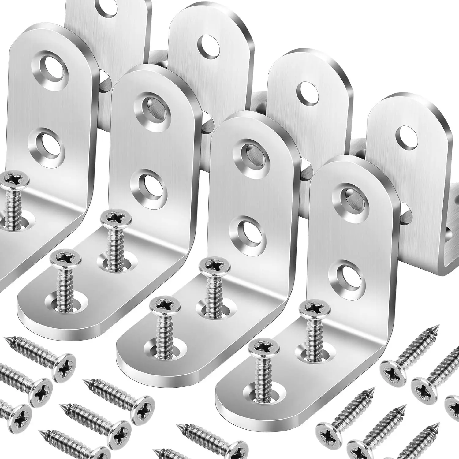 8-Pack Heavy Duty Corner Brace, 40x40mm Stainless Steel Right Angle Brackets with Screws for Shelves, Tables, Chairs
8-Pack Heavy Duty Corner Brace, 40x40mm Stainless Steel Right Angle Brackets with Screws for Shelves, Tables, Chairs