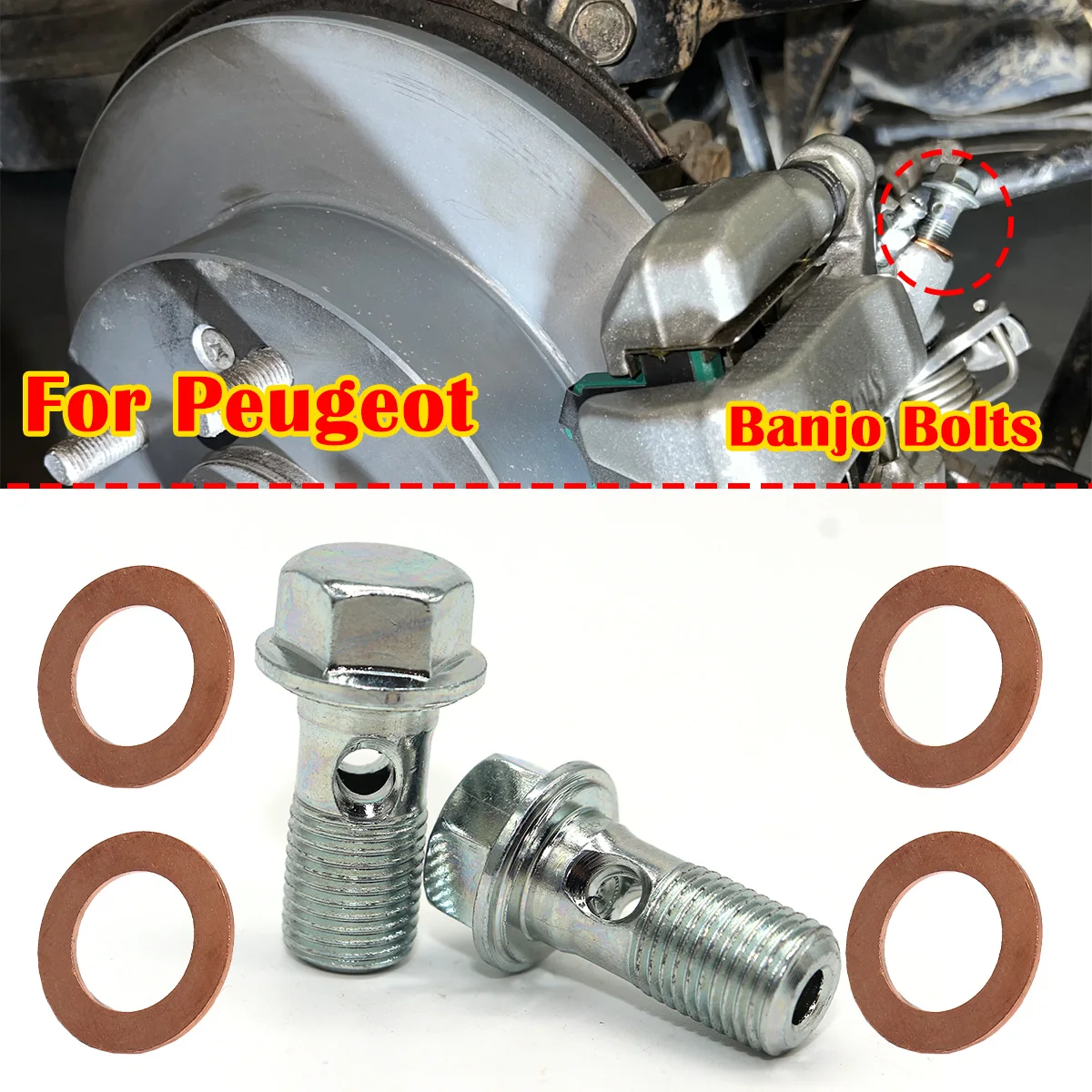 Front Left Right Caliper Hose Lines Banjo Fittings Bolts For Peugeot 107 Citroen C1 Copper Sealing Crush Washers Repair Fix Kit
Front Left Right Caliper Hose Lines Banjo Fittings Bolts For Peugeot 107 Citroen C1 Copper Sealing Crush Washers Repair Fix Kit