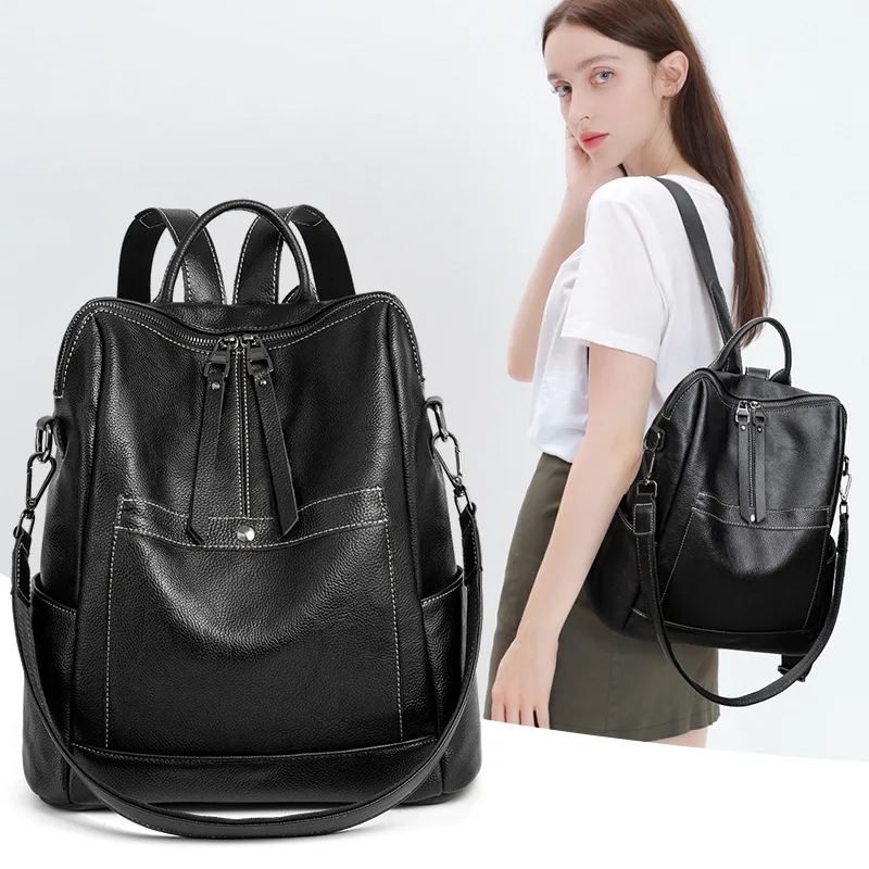 Soft High Quality Cowhide Foldable Girls Backpacks Genuine Leather Women's Backpack Large Capacity Casual Shoulder Bag
Soft High Quality Cowhide Foldable Girls Backpacks Genuine Leather Women's Backpack Large Capacity Casual Shoulder Bag