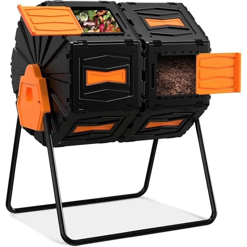 Outdoor Compost Bin, 45 Gallon/170 Liter Dual Chamber Rotating Composter for Garden
Outdoor Compost Bin, 45 Gallon/170 Liter Dual Chamber Rotating Composter for Garden
