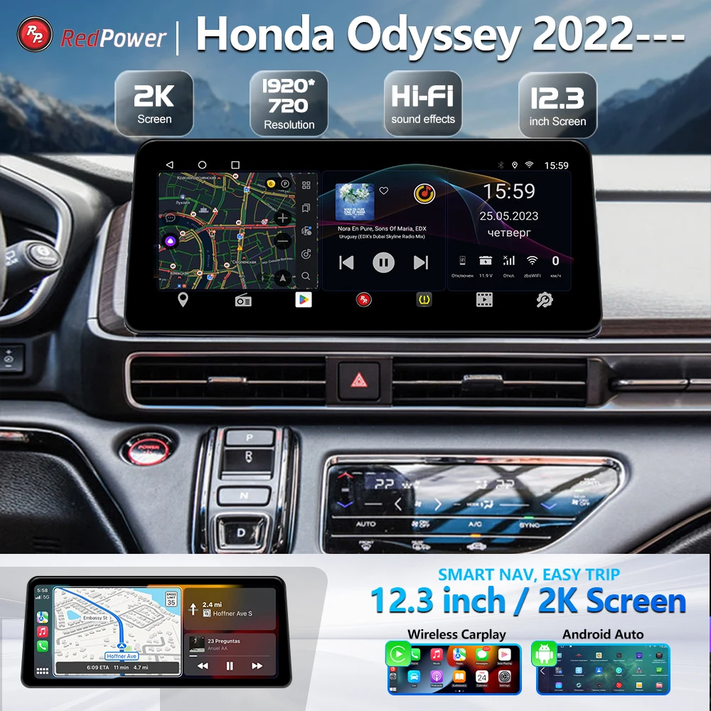 Автомобильная магнитола Redpower 12,3 дюйма для Honda Odyssey 2022 --- мультимедийный экран проигрывателя GPS Android 10 навигация CarPlay DSP
Автомобильная магнитола Redpower 12,3 дюйма для Honda Odyssey 2022 --- мультимедийный экран проигрывателя GPS Android 10 навигация CarPlay DSP