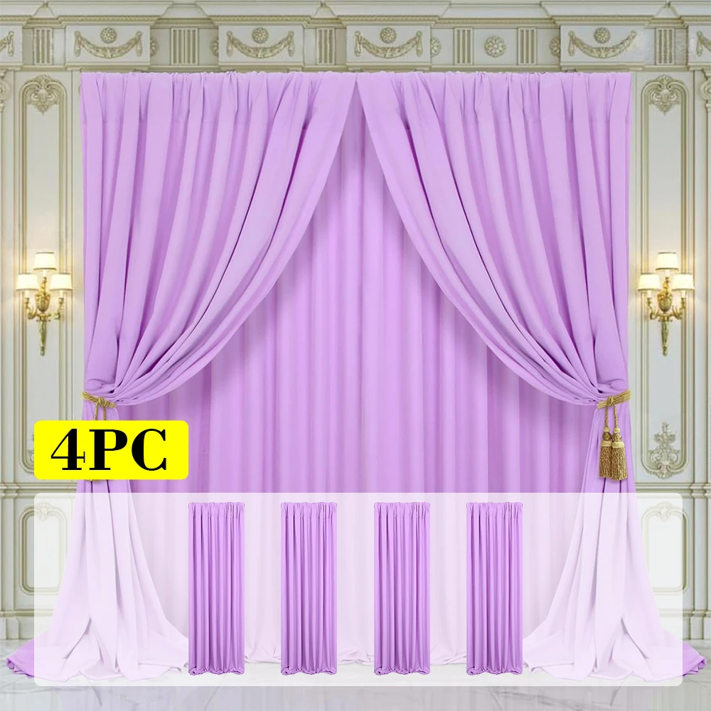 4 Panels-5ft x 7ft Lavender Backdrop Curtain for Parties Wedding Wrinkle Free Light Purple Photo Curtains Backdrop Drapes Fabric
4 Panels-5ft x 7ft Lavender Backdrop Curtain for Parties Wedding Wrinkle Free Light Purple Photo Curtains Backdrop Drapes Fabric