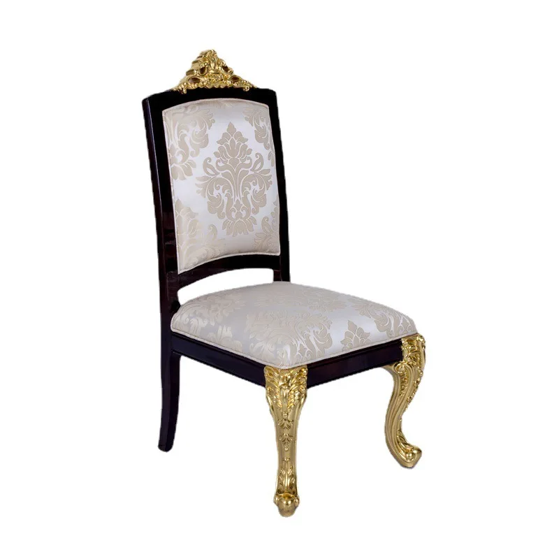 Italian European furniture dining room sofa chair carved solid wood dining chair without armrests
Italian European furniture dining room sofa chair carved solid wood dining chair without armrests