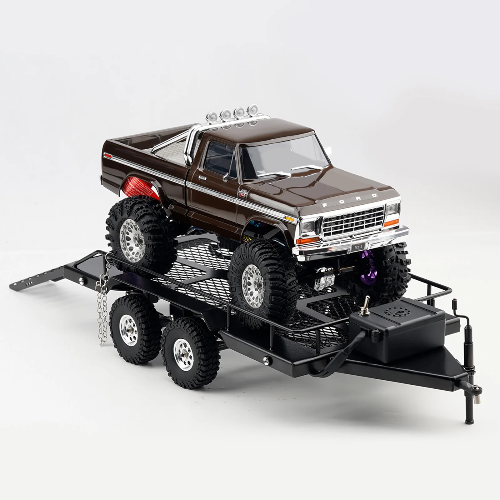 TCRC Metal Truck Trailer with Led Lights for 1/24 Axial SCX24 FMS24 AX24 Upgrade Parts
TCRC Metal Truck Trailer with Led Lights for 1/24 Axial SCX24 FMS24 AX24 Upgrade Parts
