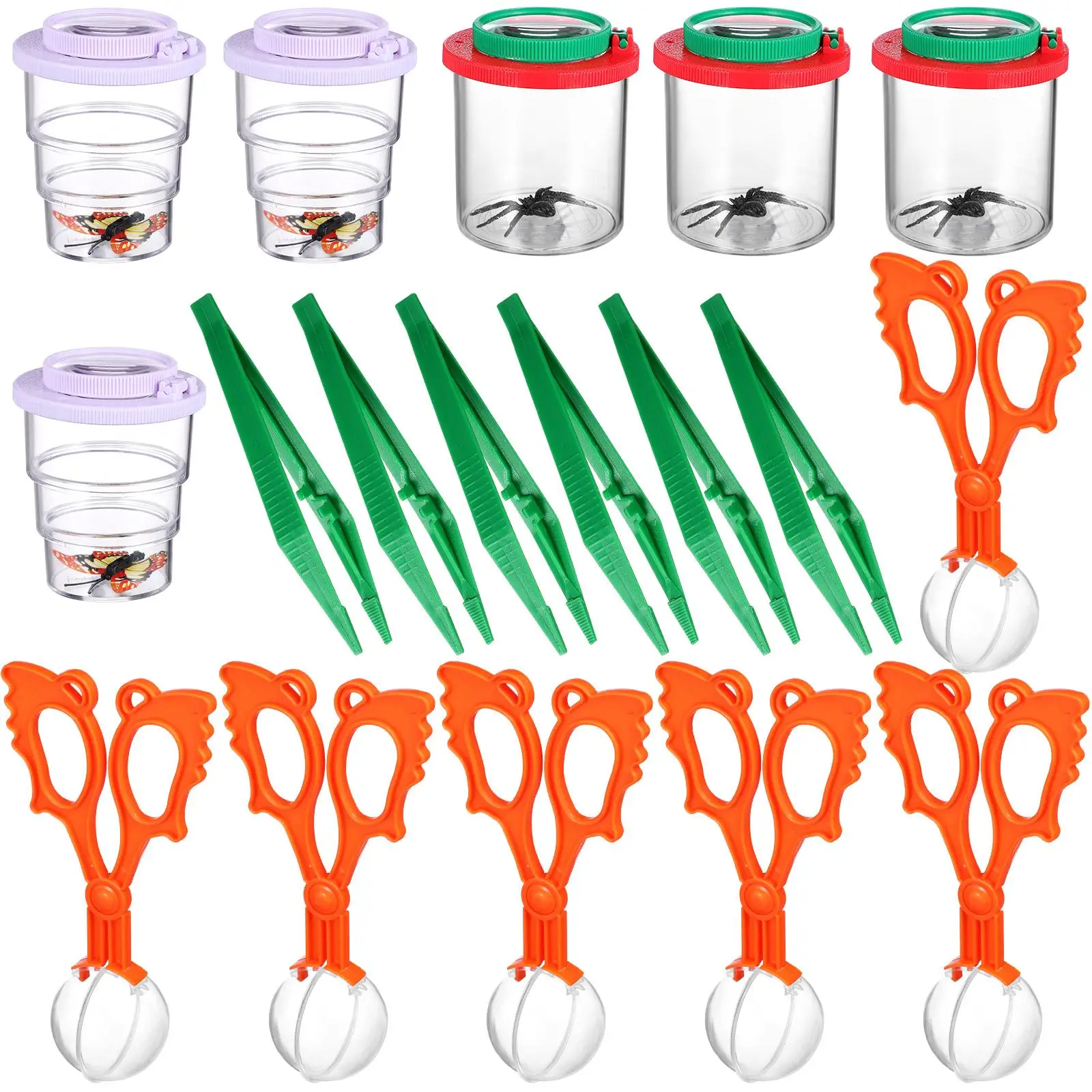 Insect Catching Kit Bug Viewer Tools Magnifier Boxes Telescopic Containers Tweezers Scoopers Fake Samples ABS PMMA
Insect Catching Kit Bug Viewer Tools Magnifier Boxes Telescopic Containers Tweezers Scoopers Fake Samples ABS PMMA