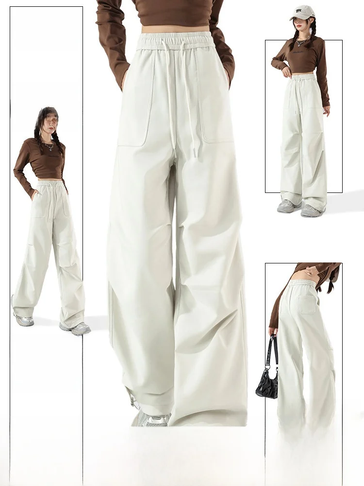Snow mid Flng Women's Spring Thin Casual Pants Korean Sle Lazy Paratrooper Trousers High Waist Wide Leg Home Leisure
Snow mid Flng Women's Spring Thin Casual Pants Korean Sle Lazy Paratrooper Trousers High Waist Wide Leg Home Leisure