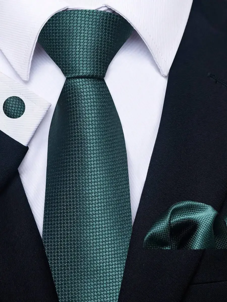 Emerald Green Neck Tie Set With Cufflinks And Pocket Square For Men Business Formal Wedding
Emerald Green Neck Tie Set With Cufflinks And Pocket Square For Men Business Formal Wedding