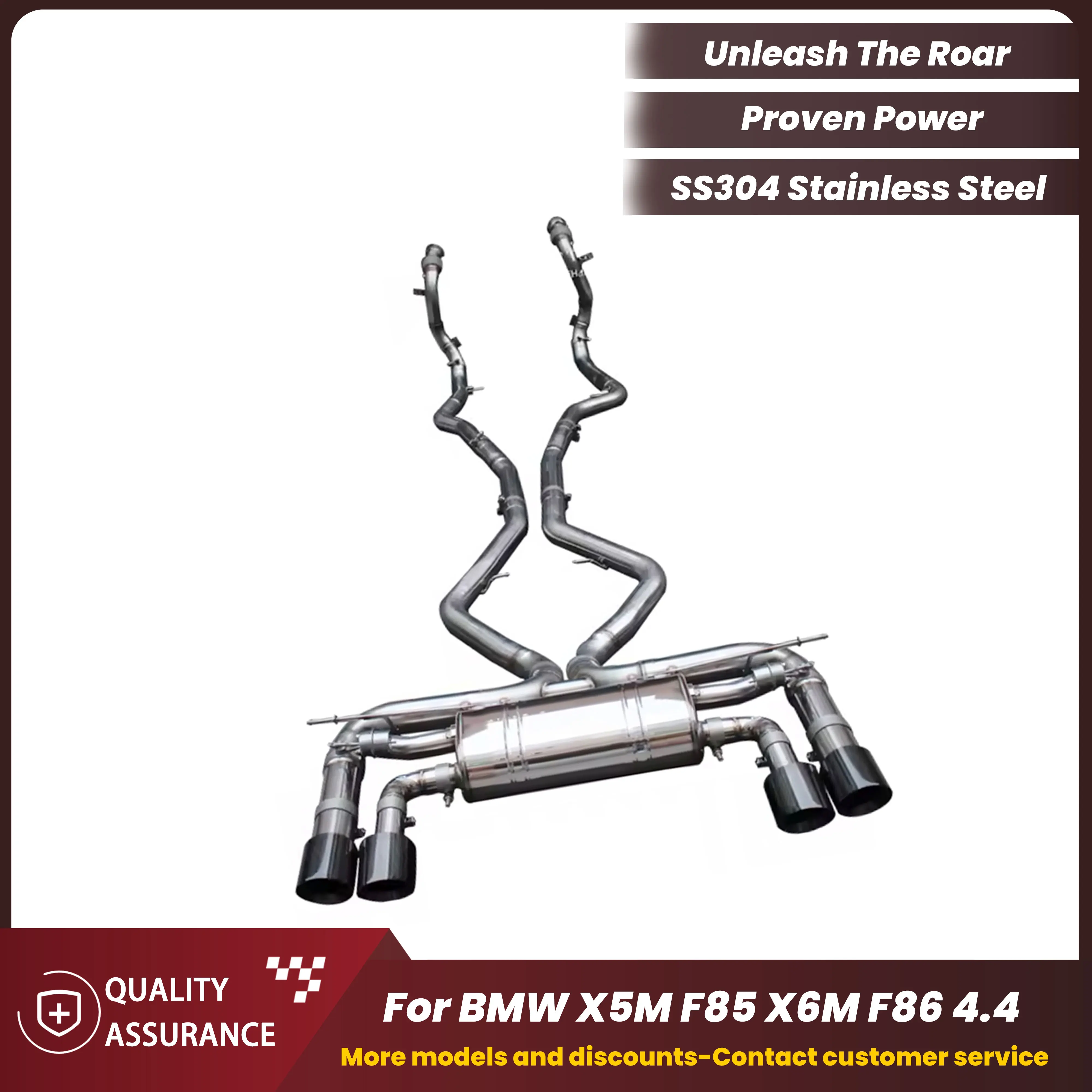 Performance Boost ECCF SUS304 Full Exhaust with Headers for BMW X5M F85 X6M F86 4.4T
Performance Boost ECCF SUS304 Full Exhaust with Headers for BMW X5M F85 X6M F86 4.4T