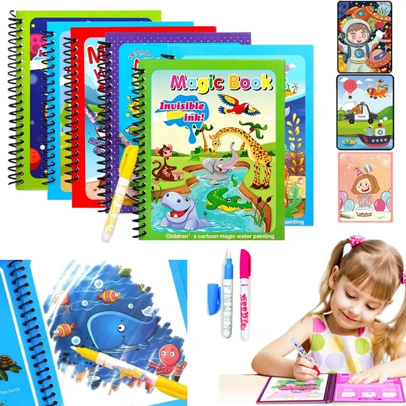 1pcs Magical Book Water Drawing Montessori Toys Reusable Coloring Book Magic Water Drawing Book Sensory Early Education Toys
1pcs Magical Book Water Drawing Montessori Toys Reusable Coloring Book Magic Water Drawing Book Sensory Early Education Toys