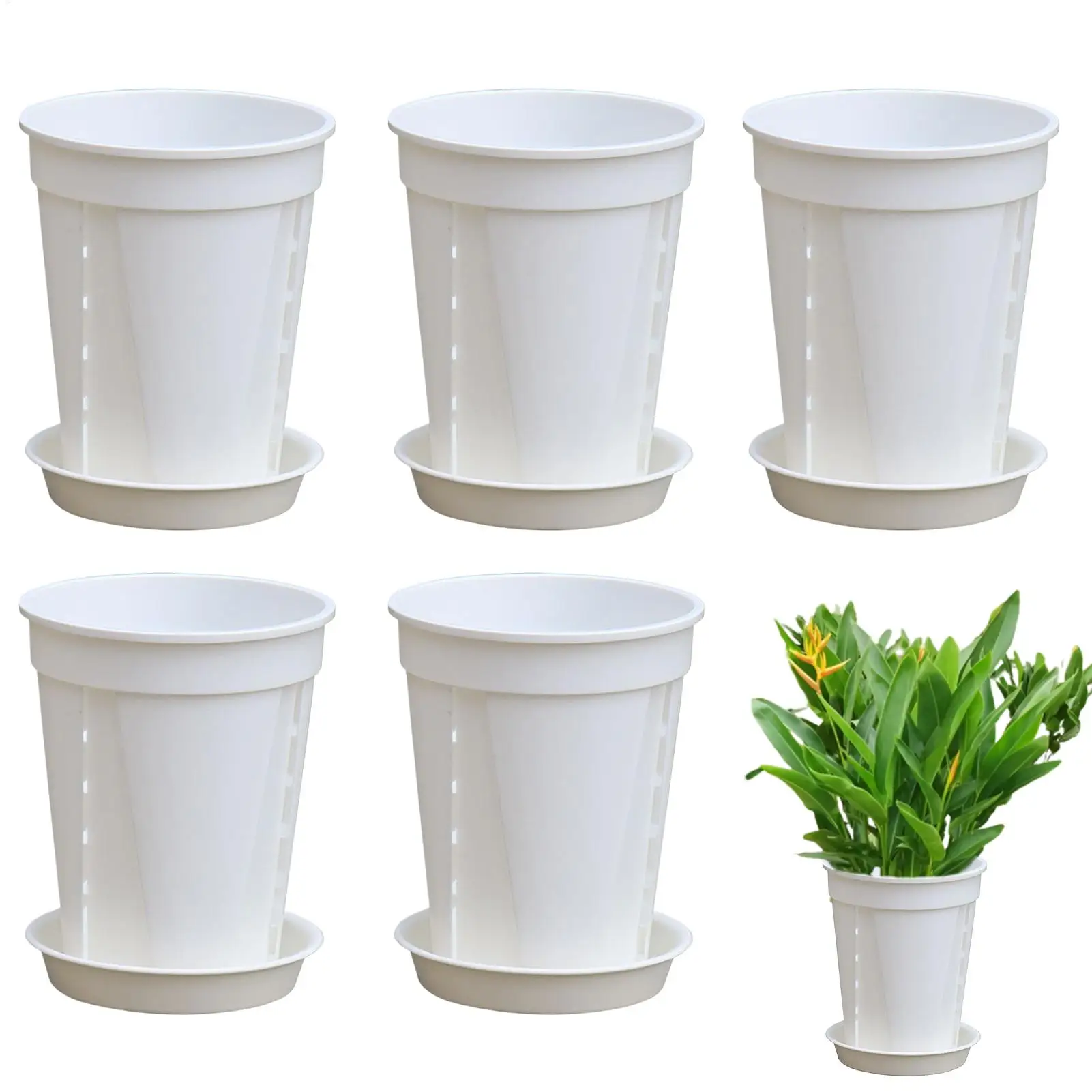 Planter Pot Outdoor Pots 5 Piece Containers Box Grow With Trays For Outdoor Balcony Porch Window Patio Outside
Planter Pot Outdoor Pots 5 Piece Containers Box Grow With Trays For Outdoor Balcony Porch Window Patio Outside
