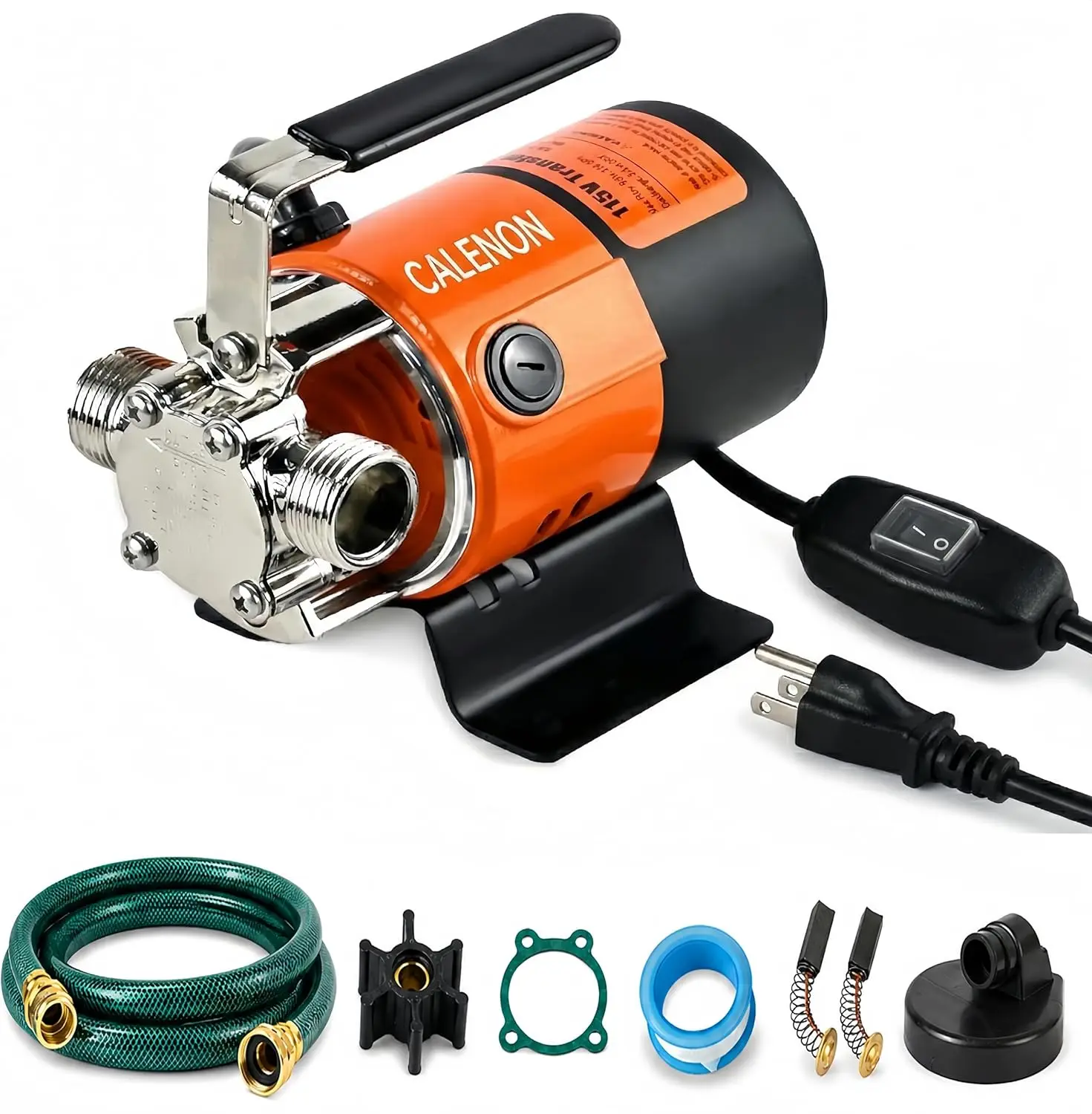 115V Water Transfer Pump 1/10 HP 330 GPH Portable Utility Pump with On/Off Switch 6 ft Suction Hose for Clean Water
115V Water Transfer Pump 1/10 HP 330 GPH Portable Utility Pump with On/Off Switch 6 ft Suction Hose for Clean Water