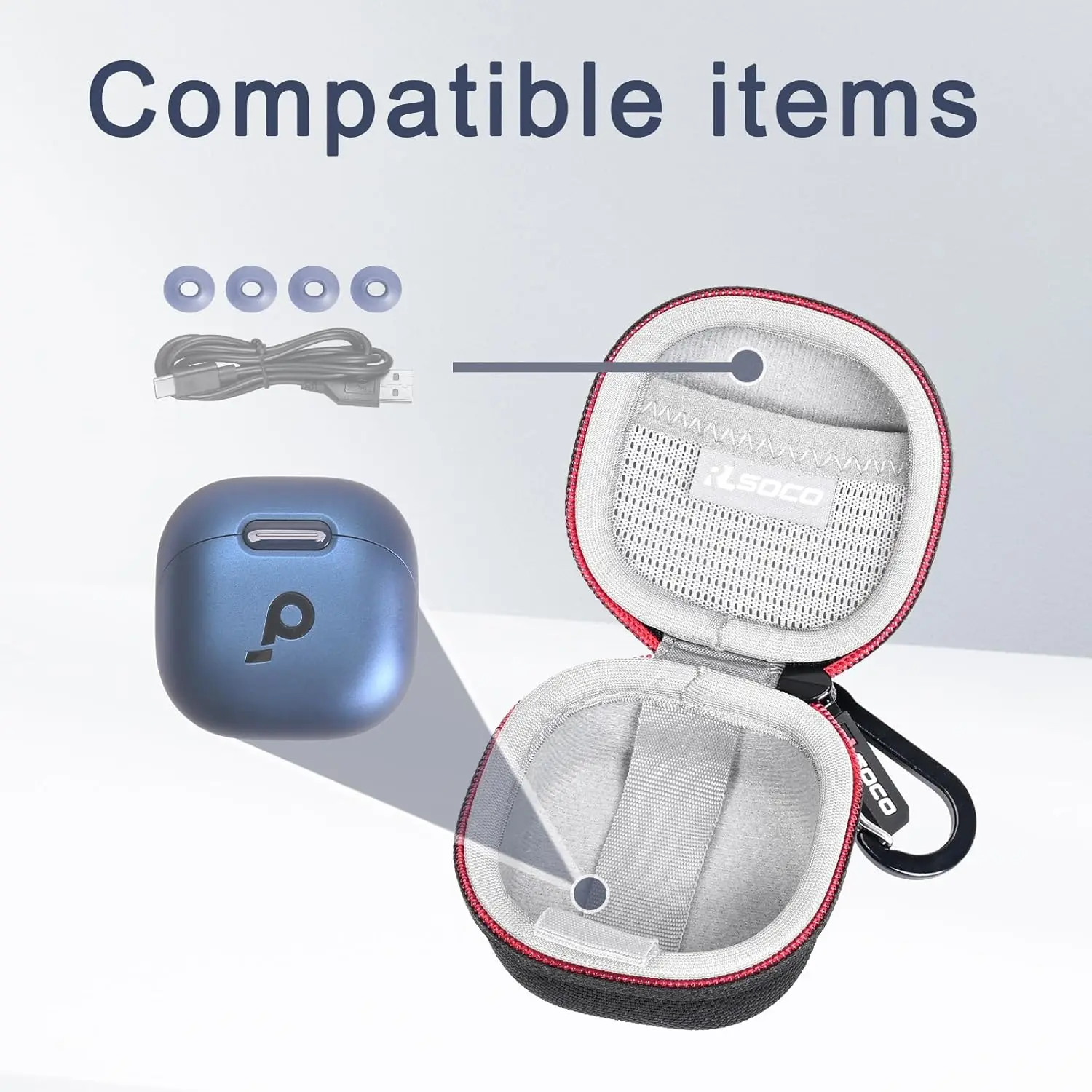 Shockproof Water Resistant Wireless Earbuds Case for Anker Soundcore Liberty 4 NC Protection Hard Shell Lining and Keychain
Shockproof Water Resistant Wireless Earbuds Case for Anker Soundcore Liberty 4 NC Protection Hard Shell Lining and Keychain