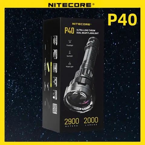 NITECORE P40 Flashlight 2000 lumens -camping light HuntingUltra Bright Long Range flashlamp included wireless remote switch