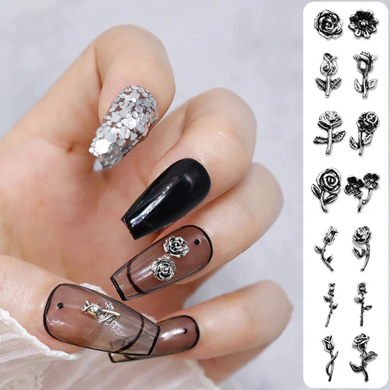 Luxury Gold Silver Metal Nail Art Decoration Tulips Rose Flowers Charms Rerto Manicure Decor Accessories Nail Designer Supplies
Luxury Gold Silver Metal Nail Art Decoration Tulips Rose Flowers Charms Rerto Manicure Decor Accessories Nail Designer Supplies