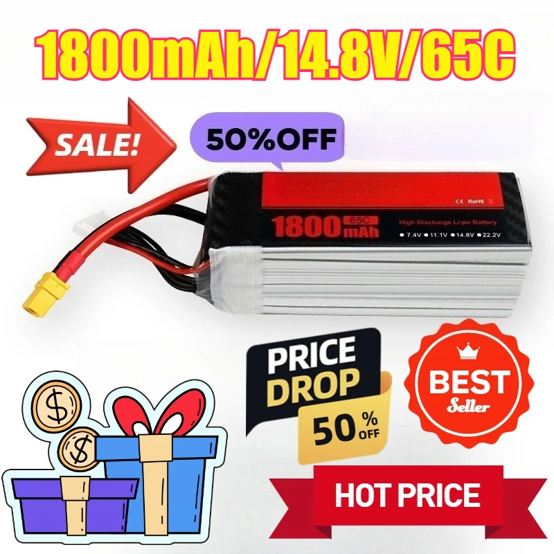 1800mAh/14.8V/65C/ for BT LIPO Baiter Aircraft Model Rechargeable Battery
1800mAh/14.8V/65C/ for BT LIPO Baiter Aircraft Model Rechargeable Battery