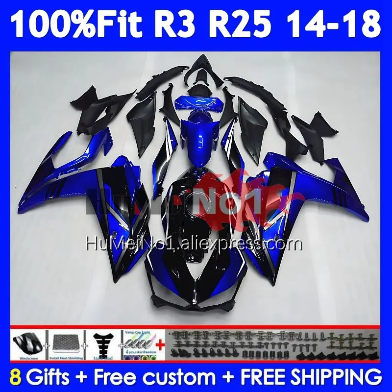 Body For YAMAHA YZF R3 R25 R 3 YZF-R3 YZFR25 373No.5 YZF-R25 YZFR3 Blue black 2014 2015 2016 2017 2018 14 15 16 17 18 Fairing
Body For YAMAHA YZF R3 R25 R 3 YZF-R3 YZFR25 373No.5 YZF-R25 YZFR3 Blue black 2014 2015 2016 2017 2018 14 15 16 17 18 Fairing