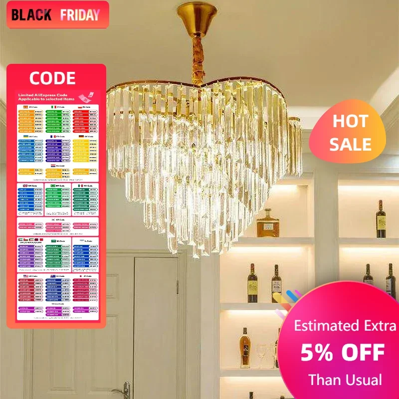 Royal Modern Led Crystal Chandelier Living Room Decoration Luxury Gold Round Bedroom Pendant Light Indoor Light Fixtures Lampara
Royal Modern Led Crystal Chandelier Living Room Decoration Luxury Gold Round Bedroom Pendant Light Indoor Light Fixtures Lampara