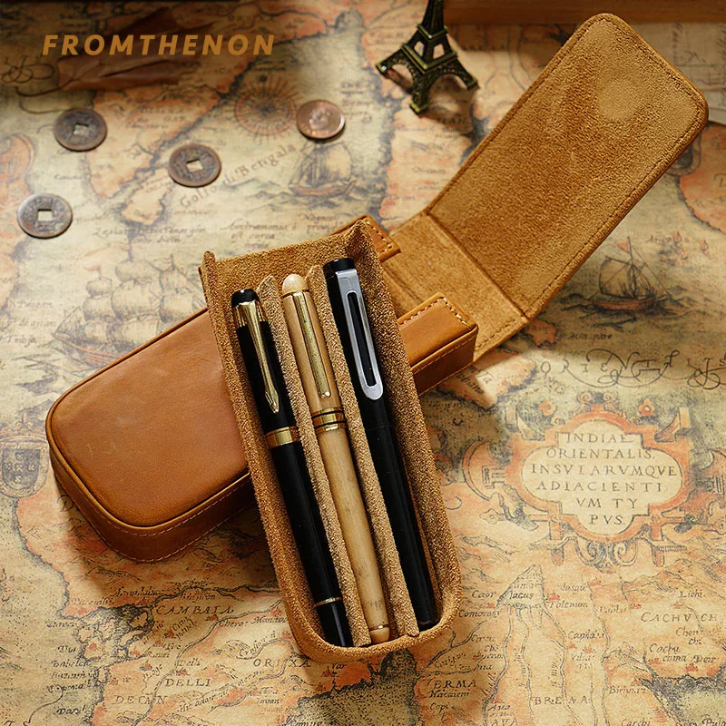 Crazy Horse Cowhide Hand Made Pen Bag Pencil Case Magnetic Drawer Type Student Pen Storage Box
Crazy Horse Cowhide Hand Made Pen Bag Pencil Case Magnetic Drawer Type Student Pen Storage Box